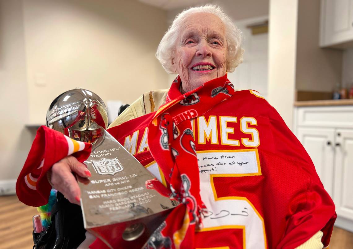 104-Year-Old Claridge Court Resident and Kansas City Chiefs Fan Profiled  About the Super Bowl